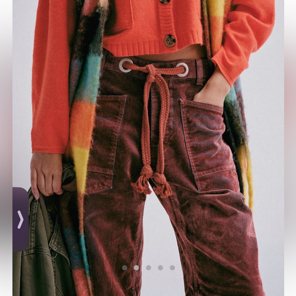 Free People Moxie chilli size 24 Barrel Pants